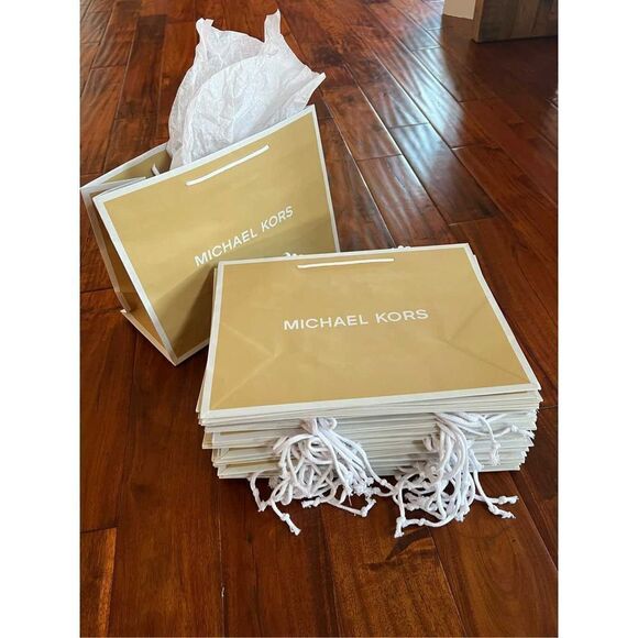 1 Medium Michael Kors Gift Gifting Paper Shopping Bag Tote Satchel - Picture 9 of 11